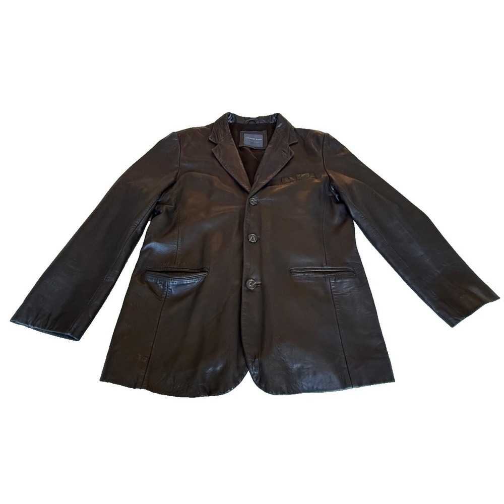 Vtg Andrew Marc NY Men's Genuine Buttery Leather Coat/Jacket; Black; Size Medium